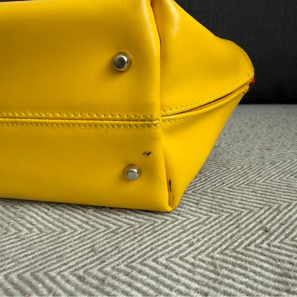 Furla Mini Tote Bag in Bright Yellow - Picture 7 of 13